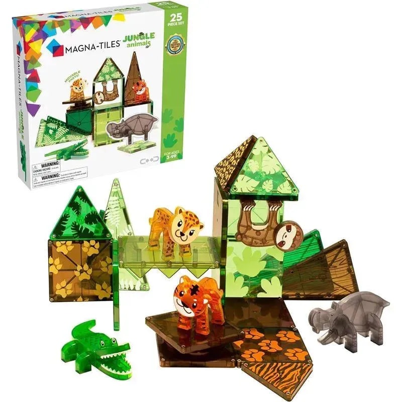 Magnatiles – Jungle Animals 25-Piece Magnetic Construction Set