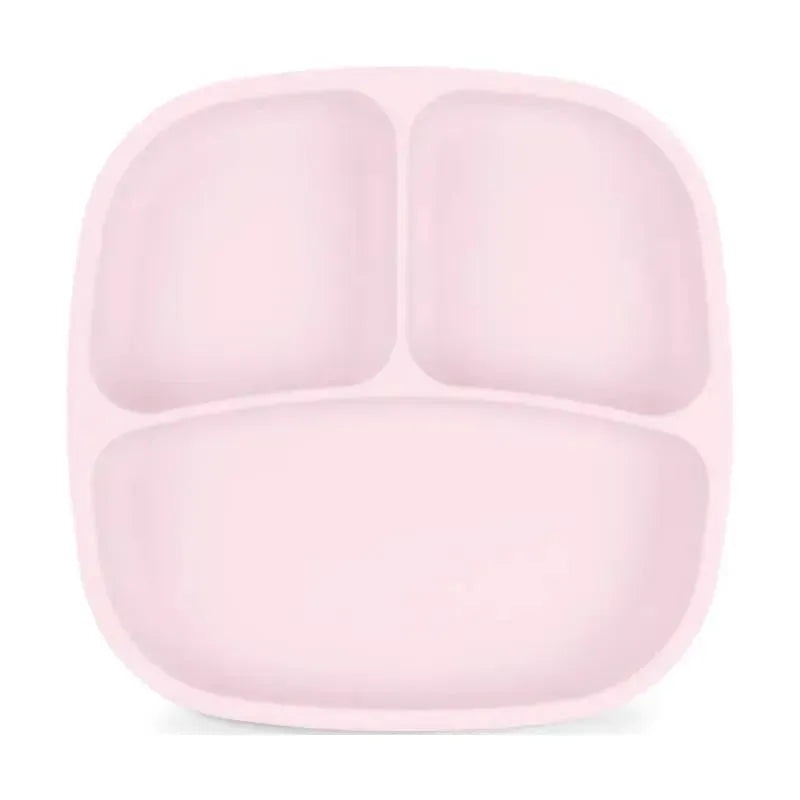 Re Play – Silicone Suction Divided Plate, Ice Pink