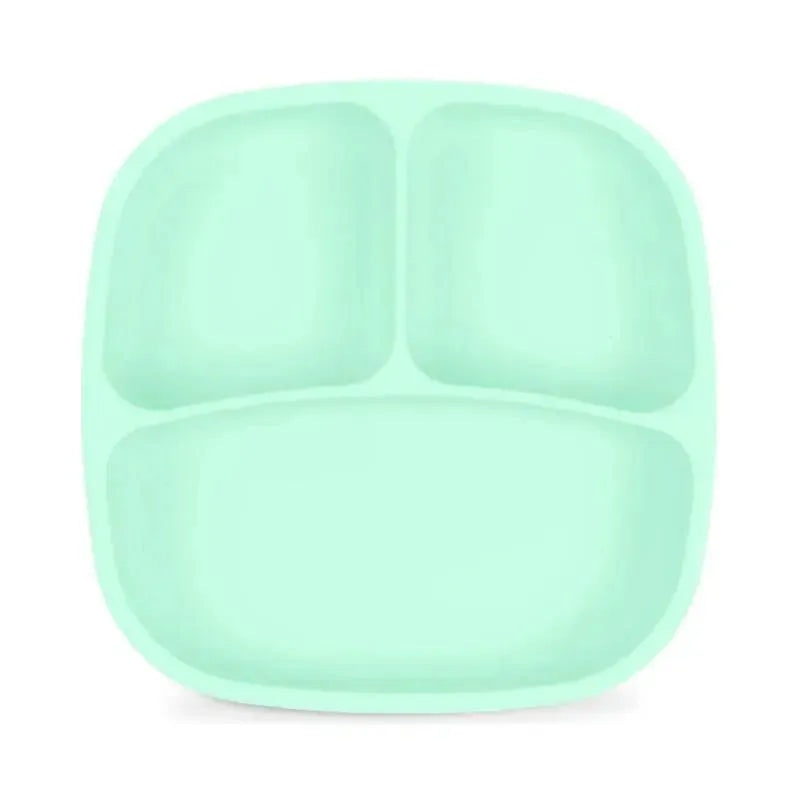 Re Play – Silicone Suction Divided Plate, Mint