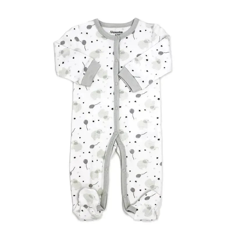 Rose Textiles – Balloon Elephant Interlock Coverall, Grey