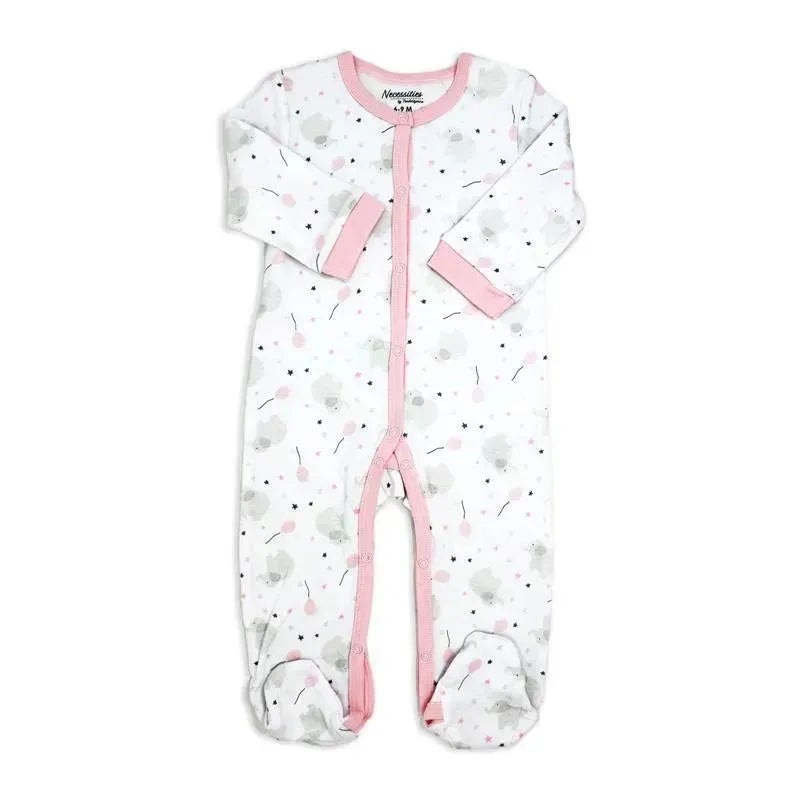 Rose Textiles – Balloon Elephant Interlock Coverall, Pink