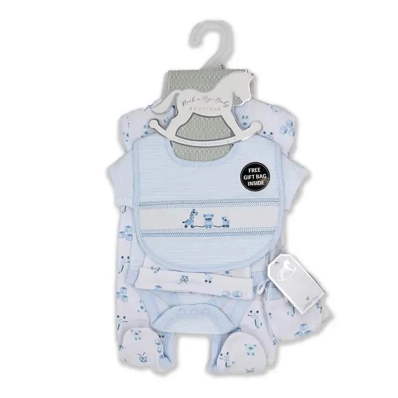 Rose Textiles – Boys 5Pc Set With Gift Bag, Toy Box