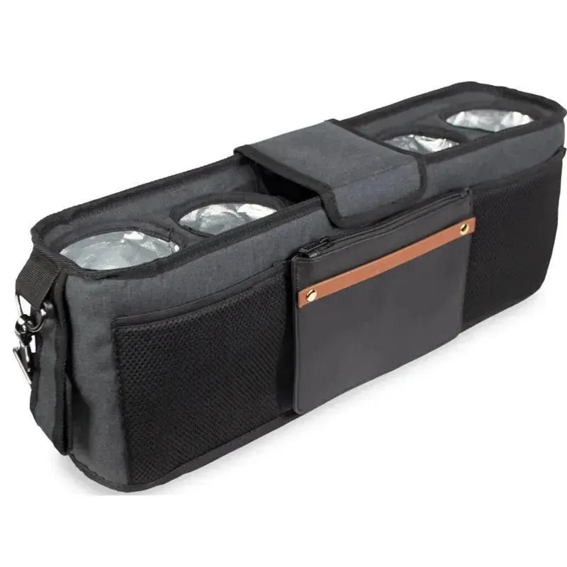 Wonderfold – Parent Console With 4 Insulated Cup Holders, Black