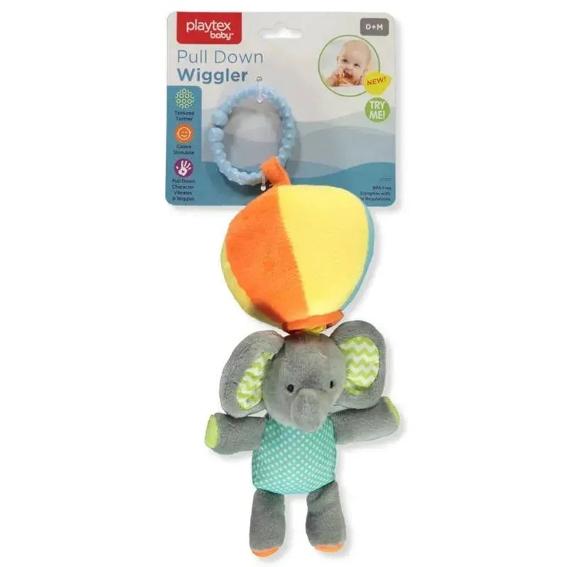 Baby King – Playtex Baby Pull Down Wiggler Teether Toy, Elephant
