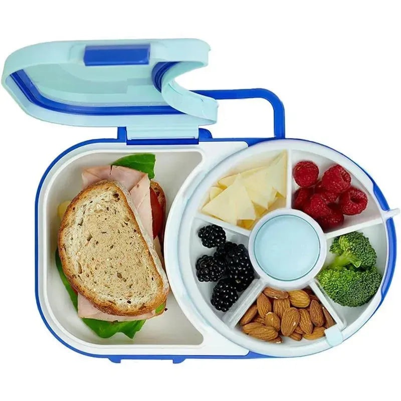 GoBe – Kids Lunchbox with Detachable Snack Spinner, Blue
