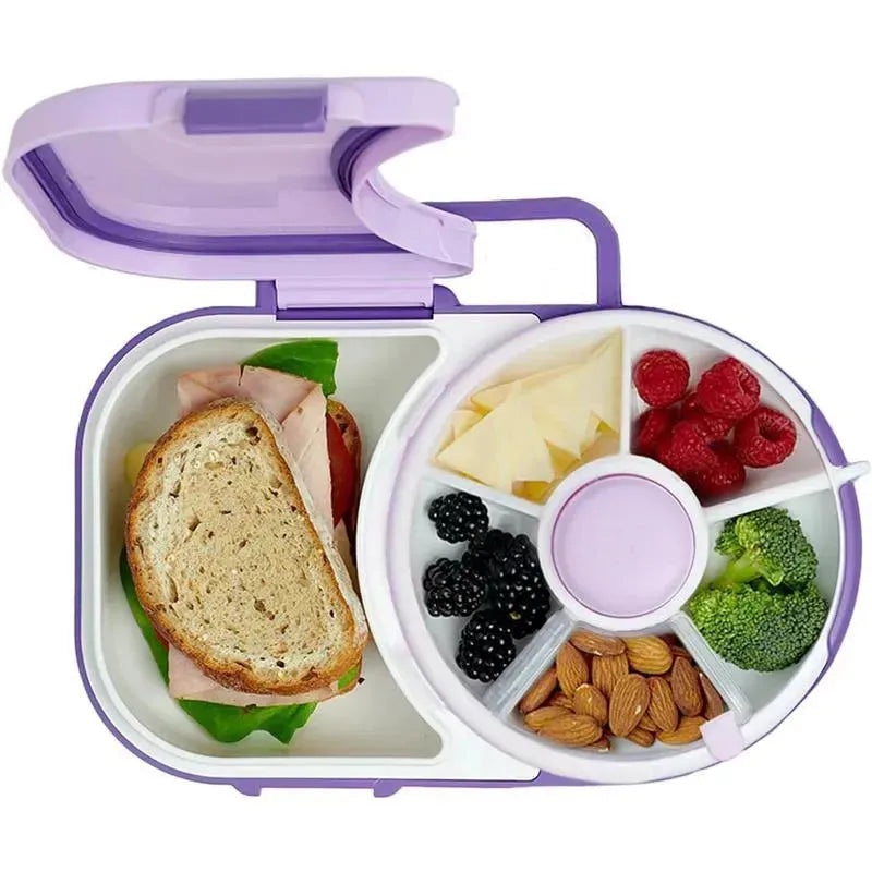 GoBe – Kids Lunchbox with Detachable Snack Spinner, Purple