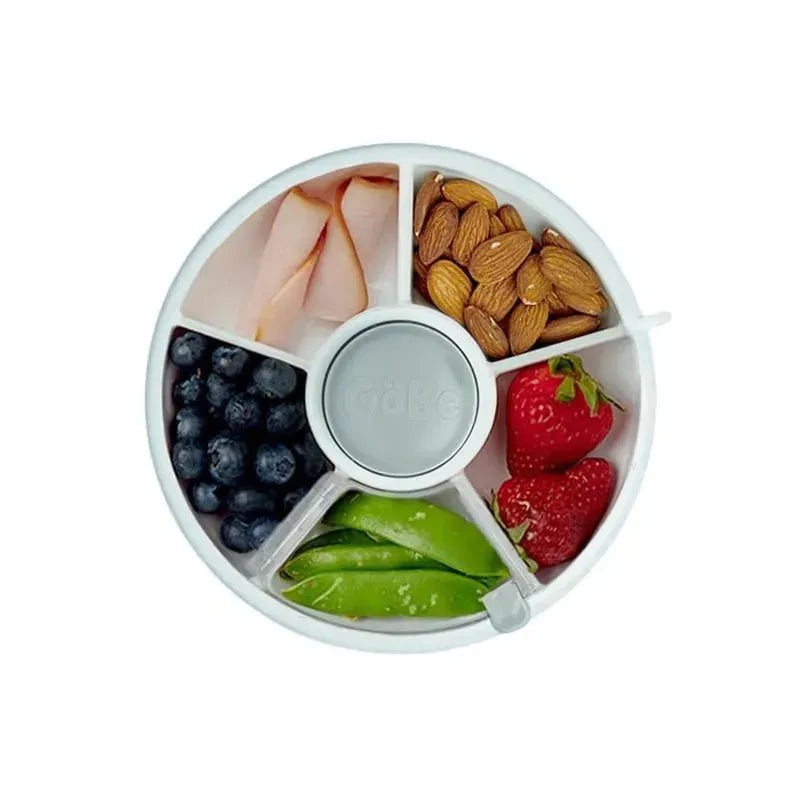 GoBe – Kids Original Snack Spinner Bundle with Hand Strap and Sticker Sheet, Grey