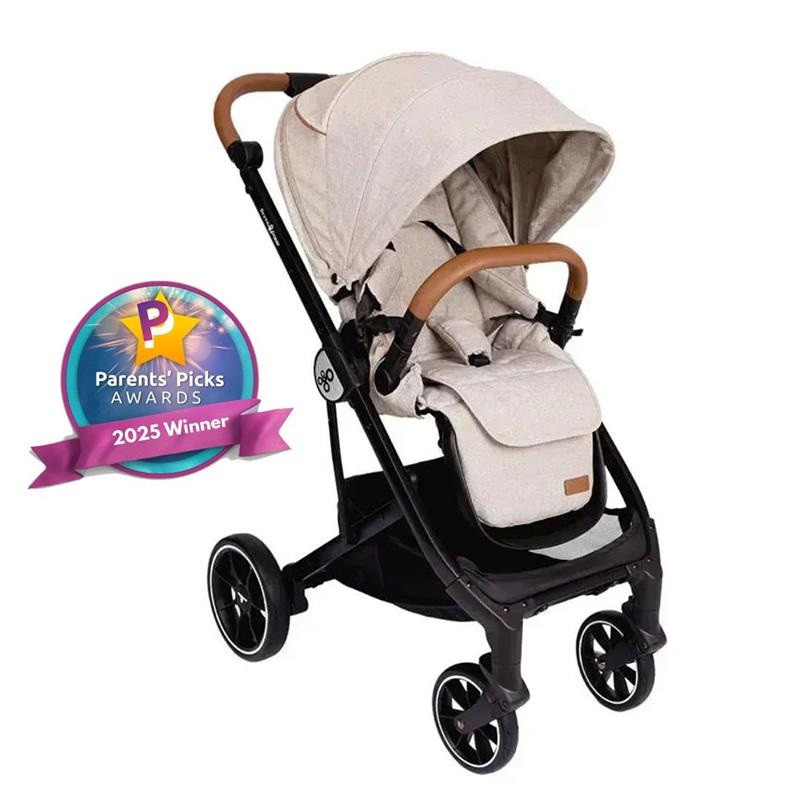 Primo Passi – Icon V2 Stroller, Newborn to Toddler with Reversible Seat & Compact Fold, Beige Melange