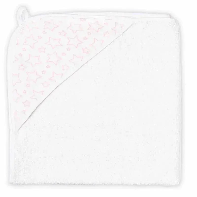 Rose Textiles – Star Muslin Lined Hooded Towel, Pink