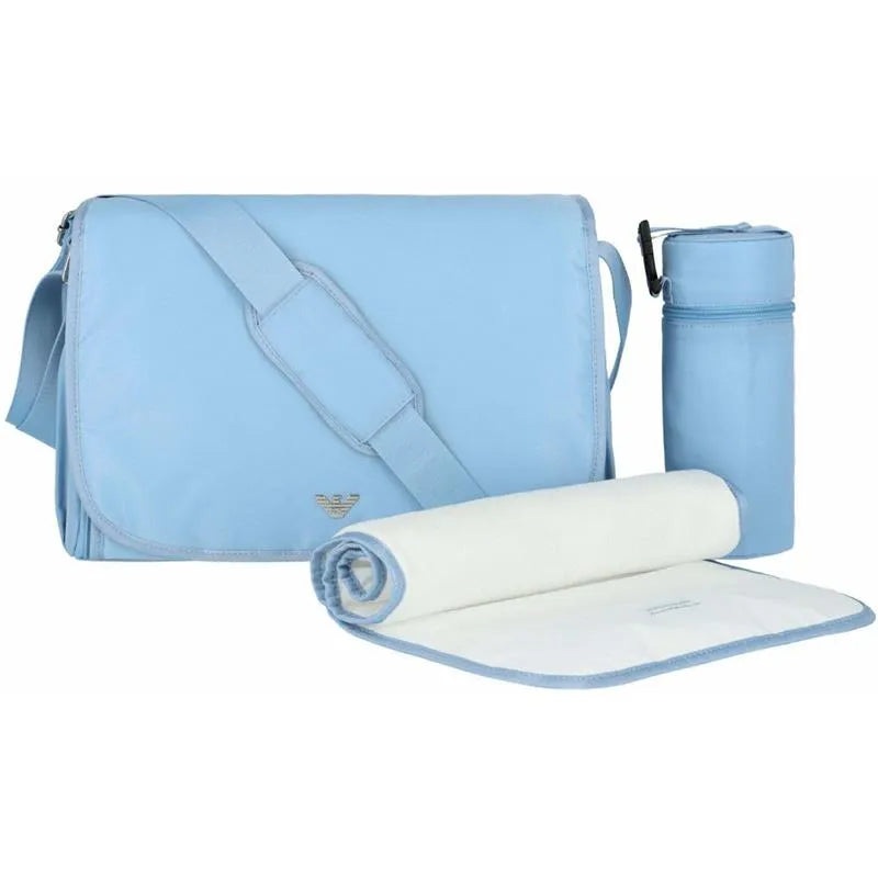 Armani Baby – Mummy Bag Set with Eagle Plate Sky Blue