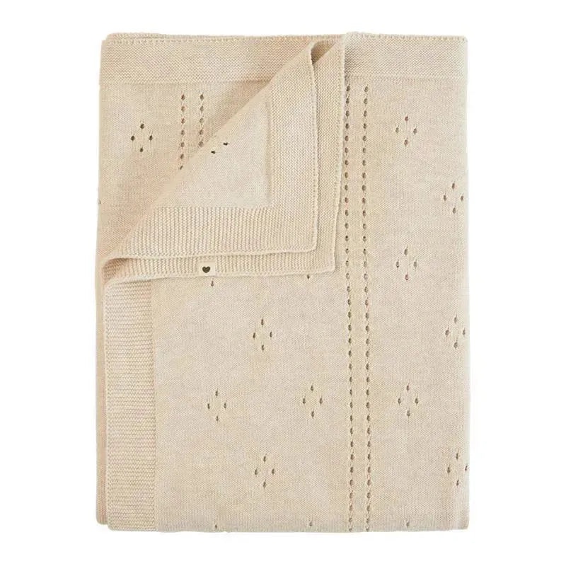 Bibs – Knitted Blanket Pointelle, Ivory
