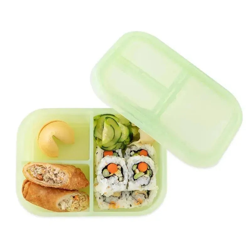 Bumkins – Bumkins Snack/Lunch Bento Box, 3 Compartment Container, Green Jelly