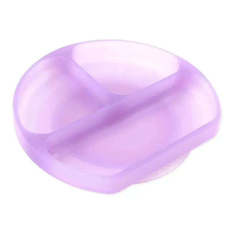 Bumkins – Toddler and Baby Suction Plate, Silicone Divided Grip Dish, Purple Jelly