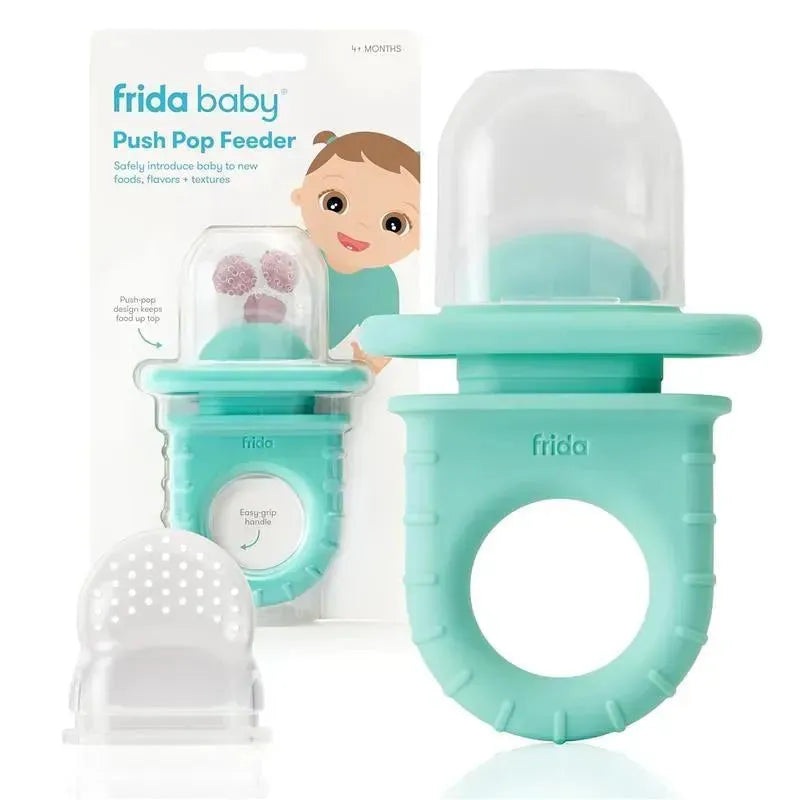 Fridababy – Push Pop Feeder, Baby Fruit Feeder, 3 Count, Teal