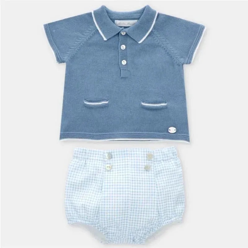 Martin Aranda- 2Pk Short Set Polo & Bloomer Noto, Blue Francia