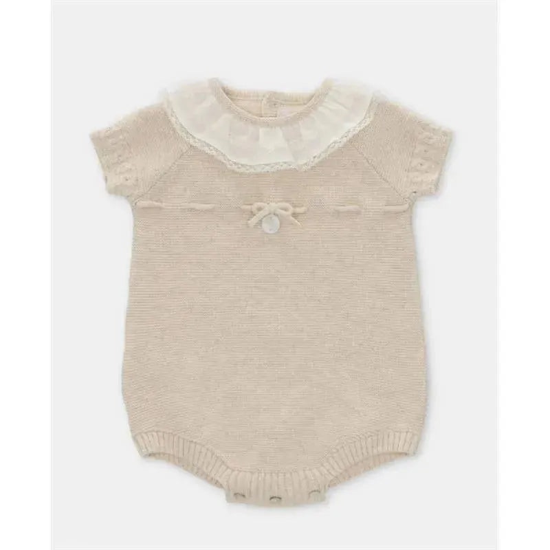 Martin Aranda – Baby Short Romper Knit Gold Light Beige