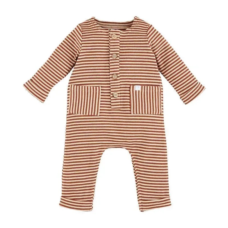 Mud Pie – Brown Stripe One-Piece, 6-9 Months