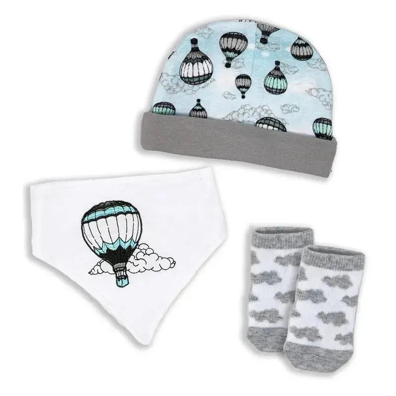 Rose Textiles – 3 Piece Accessory Set, Grey Balloon