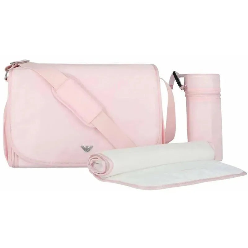 Armani Baby – Mummy Bag Set with Eagle Plate, Pink