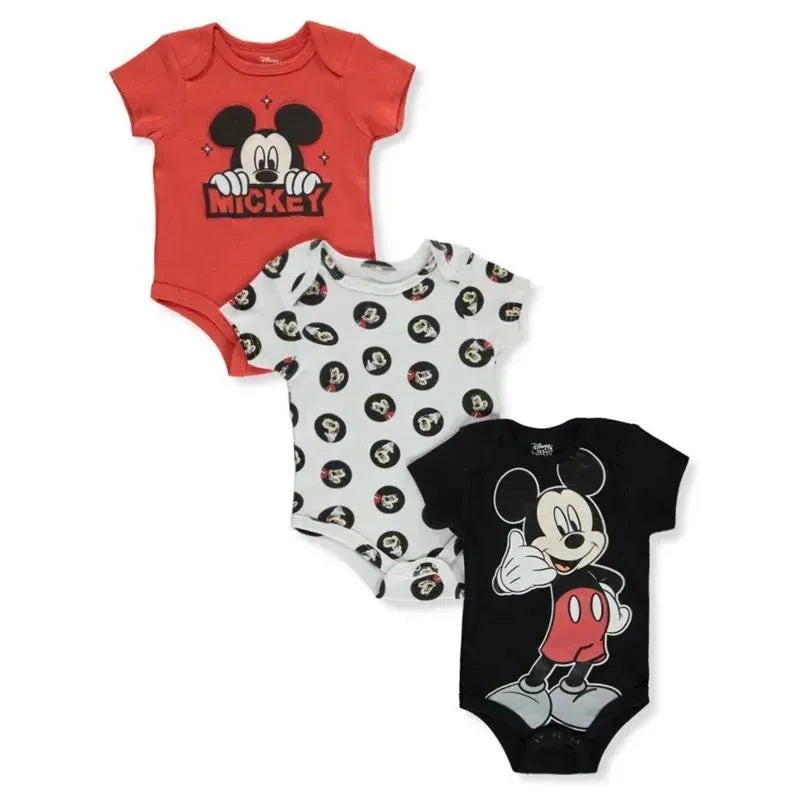 Babyfair – Disney Mickey Mouse Boy 3Pk Bodysuits, Black