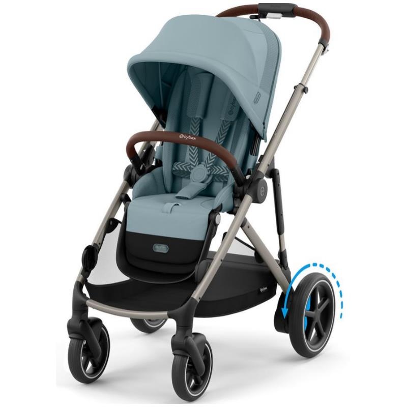 Cybex – Egazelle S Single-to-Double Stroller, Black Frame/Moon Black