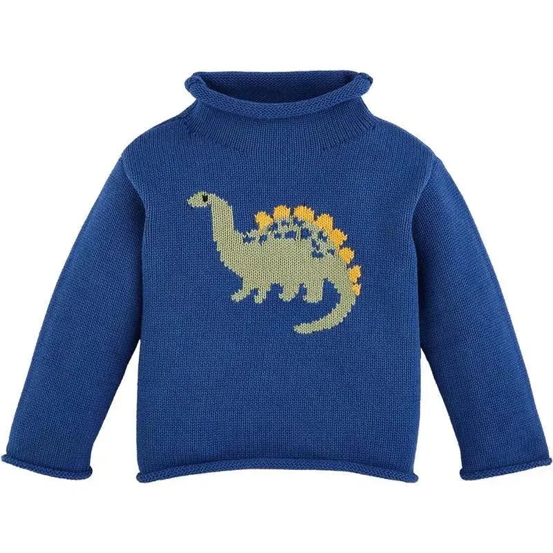 Mud Pie – Kids Children Dino Rollneck Sweater, 12-18 Months