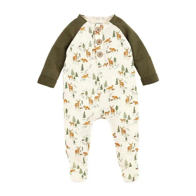 Mud Pie – Little Deer Ditsy Sleeper, 0-3 Months