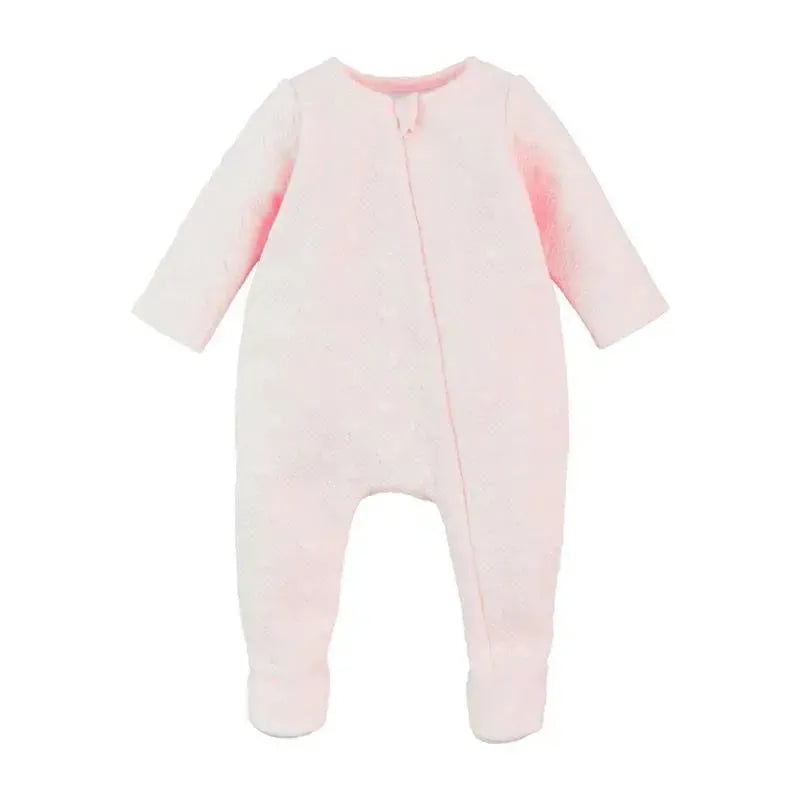 Mud Pie – Quilted Heart Sleeper, Pink, 0-3 Months