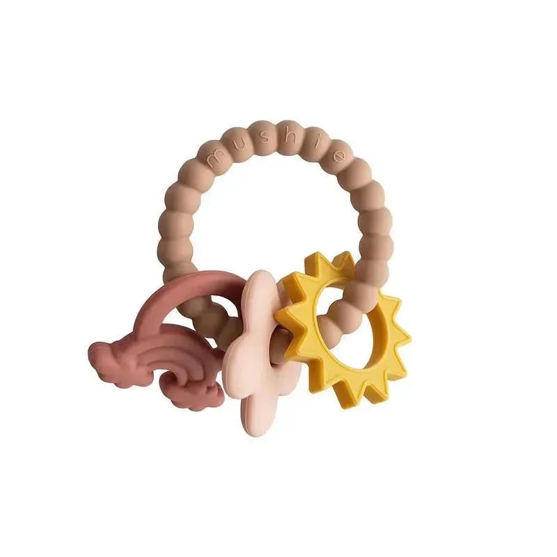 Mushie – Silicone Nature Teething Ring Toy