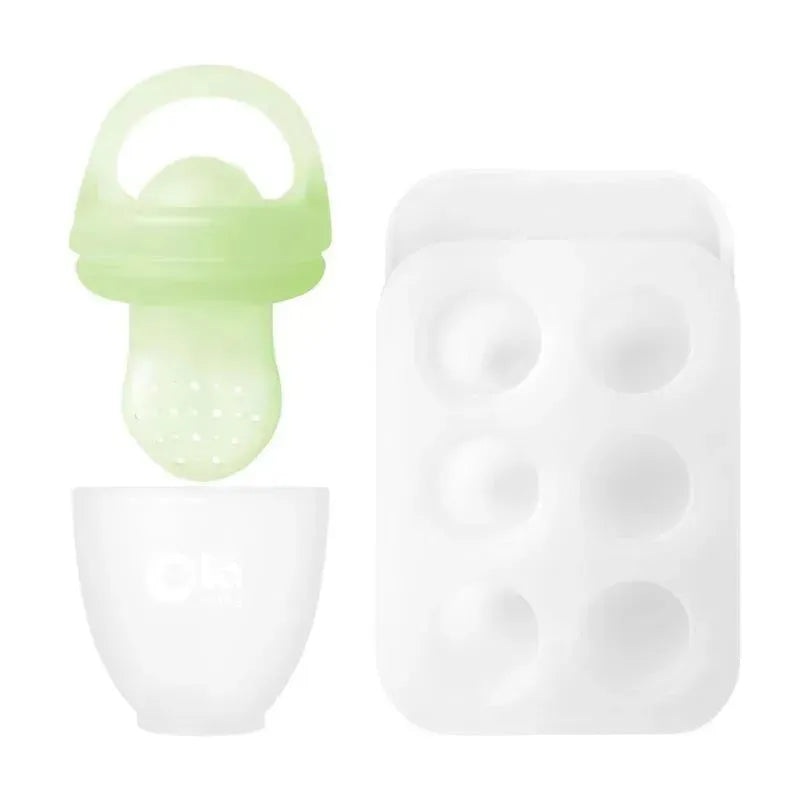 Ola Baby – Silicone Fresh Fruit Feeder & Popsicle Set for Solid Food Introduction, Kiwi