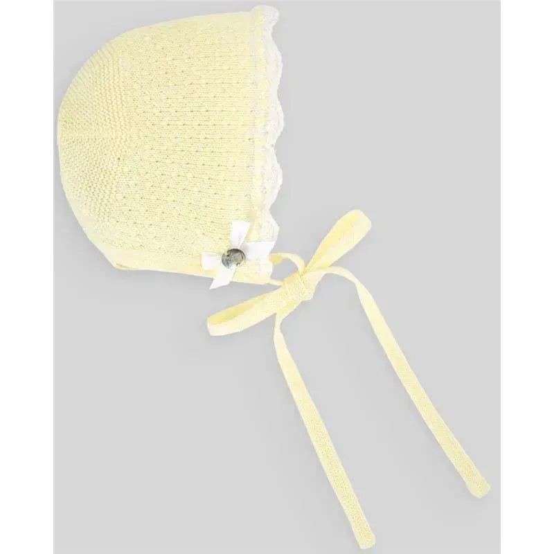 Paz Rodriguez – Baby Knit Newborn Bonnet, Magnolia/White