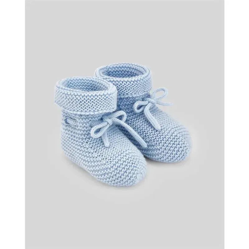 Paz Rodriguez – Baby Knit Newborn Booties, Sky Blue