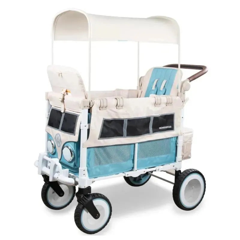 WonderFold – Volkswagon Special Edition Double Stroller Wagon (2 Seater), Bondi Blue