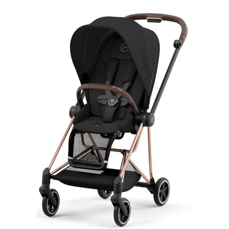 Cybex – Mios 3 Stroller Rose Gold Frame & Sepia Black Seat Pack
