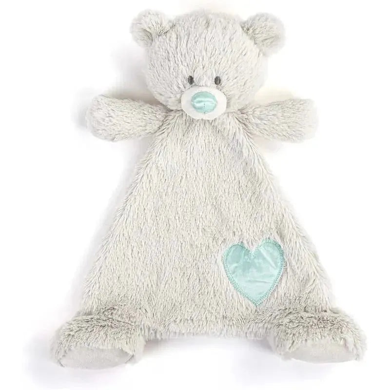DEMDACO – Birthstone Color Aquamarine and Grey, Stuffed Animal Blankie Bear March