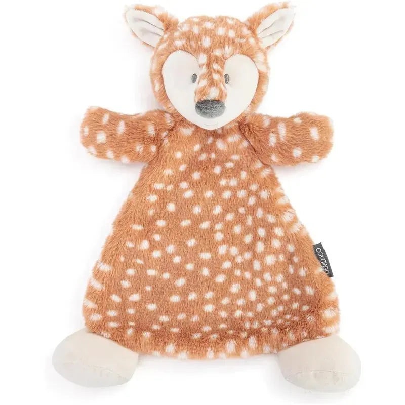 DEMDACO – Cozies Fiona Fawn Tan and White, Stuffed Animal Security Snuggly Rattle Blankie