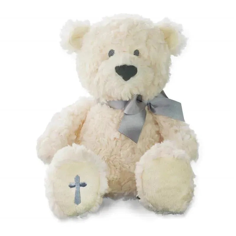 DEMDACO – Nat and Jules The Lord’s Prayer Bear With Ribbon, Cross Children’s Plush Stuffed Animal