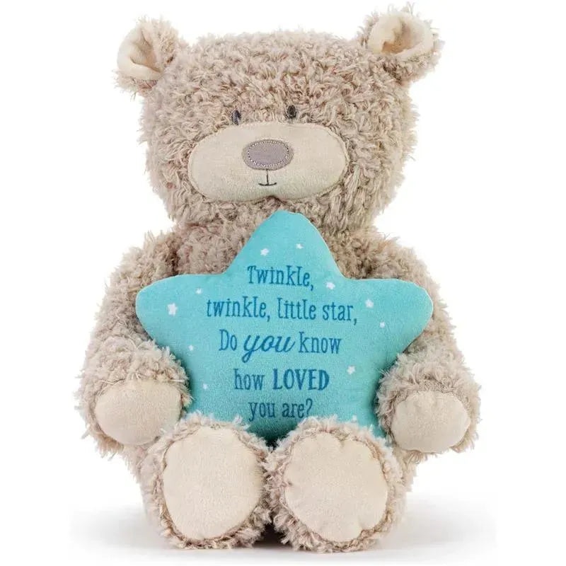 DEMDACO – Twinkle Twinkle Tan and Blue, Musical Lullaby Stuffed Plush Animal Bear