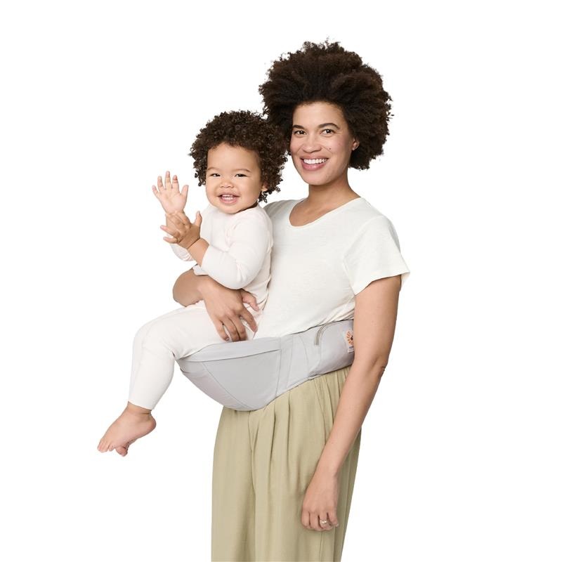 Ergobaby – Ergonomic Baby Carrier Hip Seat with Storage, Pearl Grey