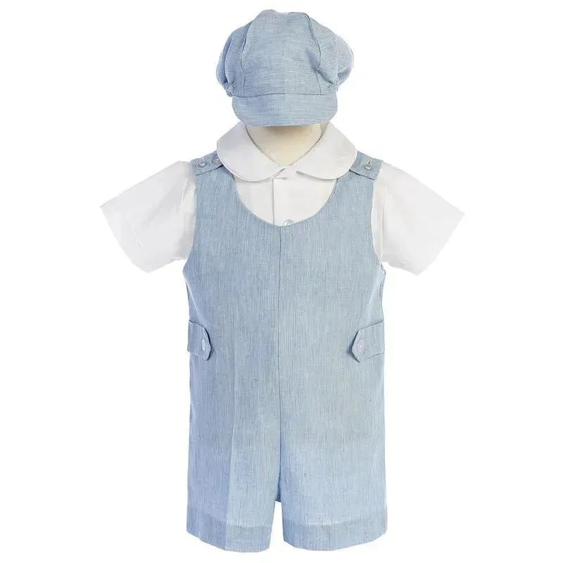 Lito – Cotton Linen Overall Set, Blue