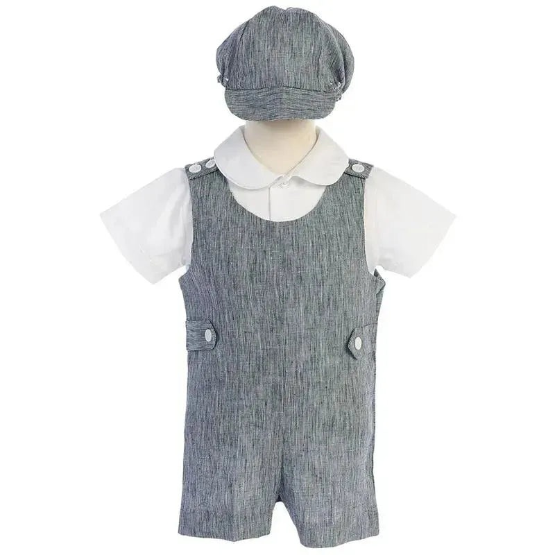 Lito – Cotton Linen Overall Set, Navy