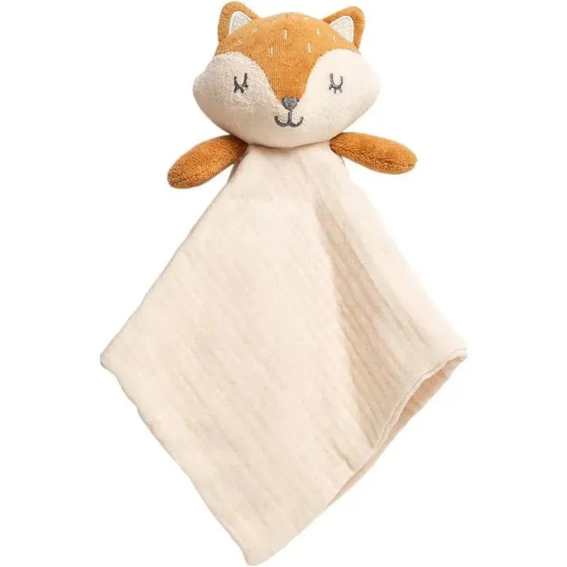 Pearhead Baby – Security Blanket, Snuggle Toy Stuffed Animal, Cotton Muslin Fox Lovey