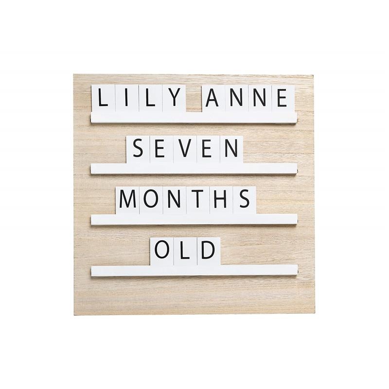 Pearhead – Natural Wood And Black Felt Classic Letter Board Set