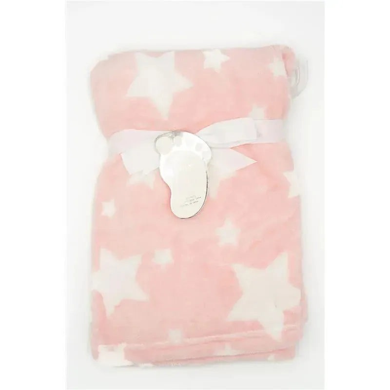 Rose Textiles Fleece Star Baby Blankets, Pink