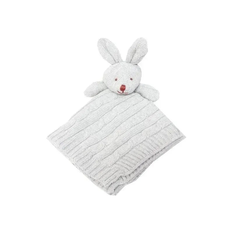 Rose Textiles – Knit Security Blanket, Bunny Grey