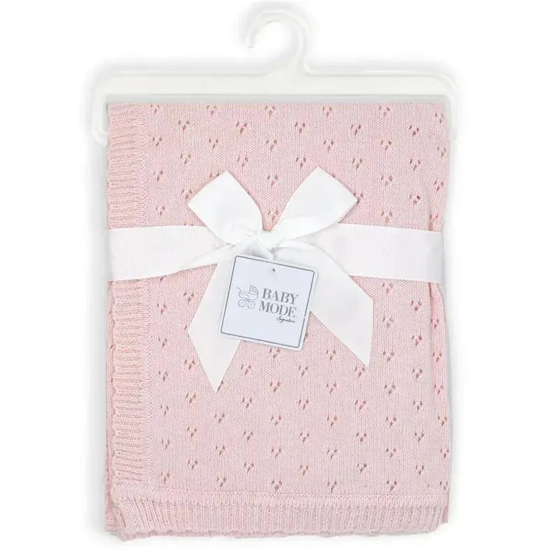 Rose Textiles – Pointelle Baby Blanket, Pink