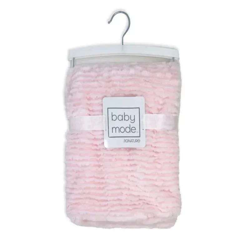Rose Textiles – Ridged Plush Blanket, Pink