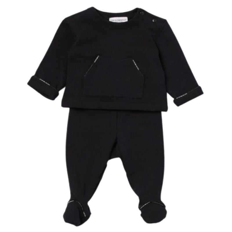 Armani Baby – 2Pk Newborn Boy Top & Bottom Set, Navy