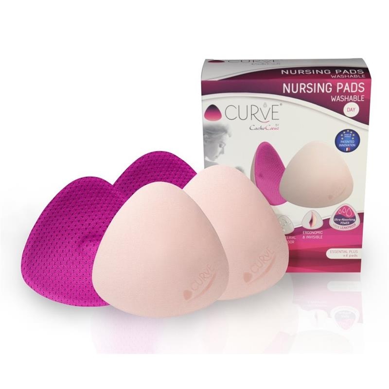 Cache Coeur – Essential Plus 2 Pairs Of Nursing Pads Flow 60 Ml, Day, Fuchsia