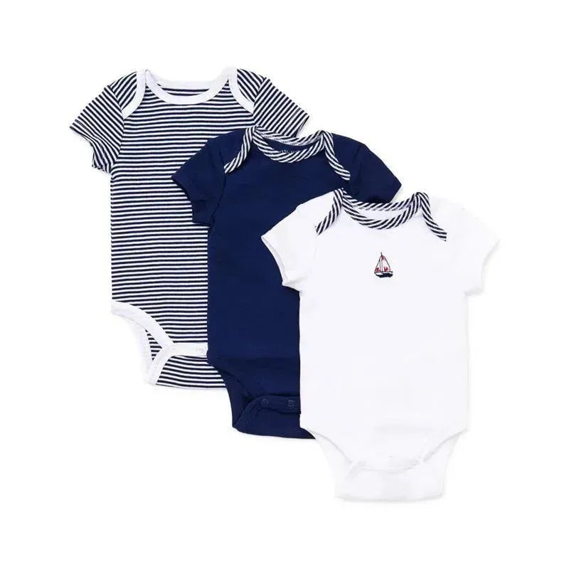 Little Me – Sailboats Bodysuits 3 Pk, Navy